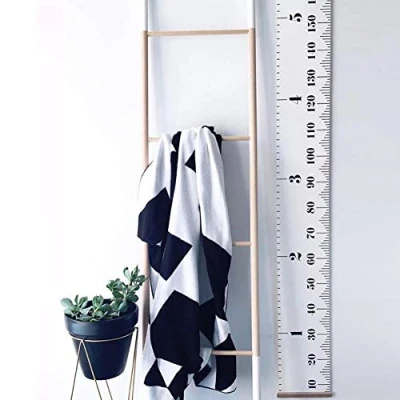 Abbildung von bestmall Messlatte für Kinder Wand Höhe Diagramm Leinwand Kinderzimmer Hängende Wachstumskarte Wachstumsmesser Messleiste 20cm x 200cm