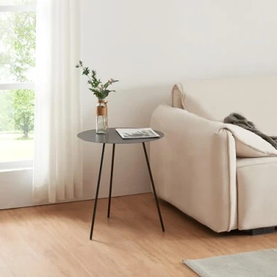 Abbildung von en.casa Beistelltisch, »Sula« aus Metall Schwarz 53xØ50cm