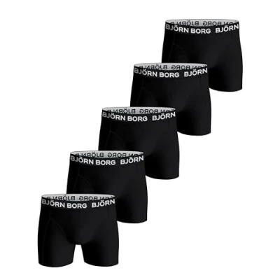 Abbildung von Björn Borg Essential Boxer 5 PACK Panties, Herren, Größe: Large, Black