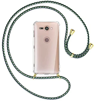 Abbildung von mtb more energy® Handykette kompatibel mit Sony Xperia XZ2 Compact (5.0&#039;&#039;) Maritim/Gold Smartphone Hülle zum Umhängen Anti Shock Full TPU Case