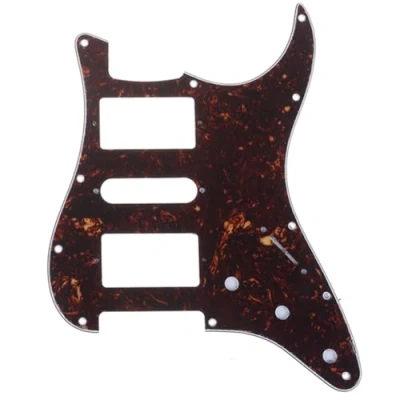 Abbildung von Musiclily Pro 11 Löcher HSH Strat Pickguard Gitarren Schlagbrett für Fender American/Mexican Standard Stratocaster Modern Style E Gitarre,4 lagig Tortoise Shell