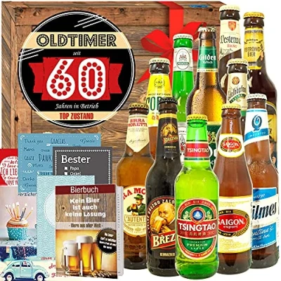 Abbildung von Oldtimer 60 ++ 12 Biere Welt und DE Geschenkidee zum 60ten