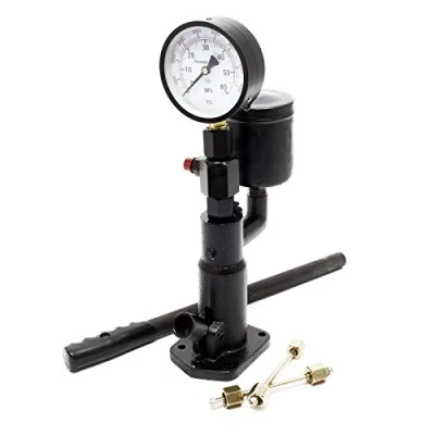 Abbildung von Wiltec Diesel Einspritzdüsen Tester 160 x 100 380 mm mit Manometer 0 600 bar Druck, Injektor Prüfgerät Handhebel für Verschiedene Tests und Prüfungen