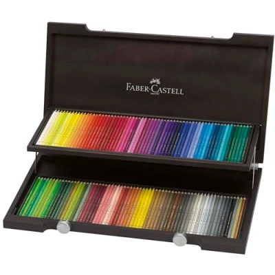 Abbildung von FABER CASTELL 110013 Buntstifte Polychromos, im 120er Holzkoffer