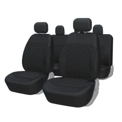 Abbildung von TOYOUN Autositzbezüge Universal Set Schwarz Auto Sitzbezüge Komplettset Sitzschoner/Schonbezüge Universell passende Auto, 2 Vordersitzbezüge, 1 Rücksitzbezug