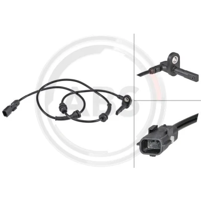 Abbildung von A.B.S. 30208 ABS Sensor aktiver 900 schwarz OPEL: Movano B Kastenwagen, Bus, Pritsche / Fahrgestell, RENAULT: MASTER 3 Kasten