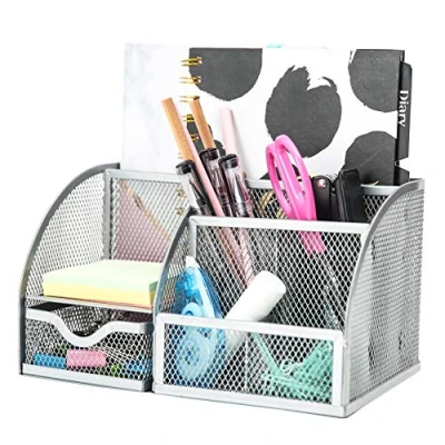 Abbildung von EXERZ Tisch Organizer/Schreibtisch Organisator/Schreibtisch Tidy/Stifthalter/Multifunktions Organisator (EX348 Weiß)