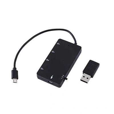 Abbildung von 4 Port Micro HUB USB Ladegerät 2.0 OTG Erweiterungsadapter Ladekabel Game Handle Erweiterungsadapter, Stecker auf Buchse für Smartphone und Tablet