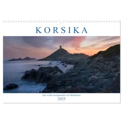 Abbildung von Korsika, das wilde Inselparadies im Mittelmeer (Wandkalender 2025 DIN A3 quer), CALVENDO Monatskalender