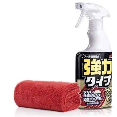 Abbildung von detailmate Soft99 Quick Detailer Set: Fukupika Spray 400ml + Mikrofasertuch Superflausch 40x40cm, 550GSM