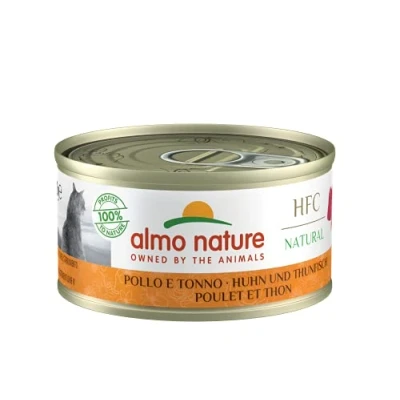 Abbildung von almo nature HFC Natural Katzenfutter nass Huhn und Thunfisch 24er Pack (24 x 70g)