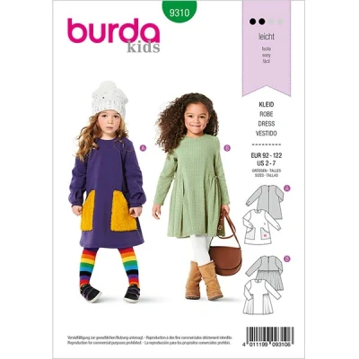 Abbildung von Kleid Burda 9310 92 122