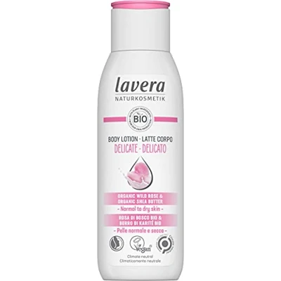 Abbildung von lavera Body Lotion Delicate Naturkosmetik vegan Bio Wildrose &amp; Sheabutter zertifiziert 200ml