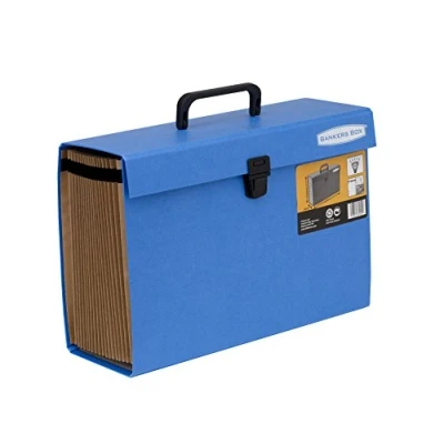Abbildung von Bankers Box 9352201 Handifile Dokumentenmappe im Aktentaschenformat, 19 Fächer, blau