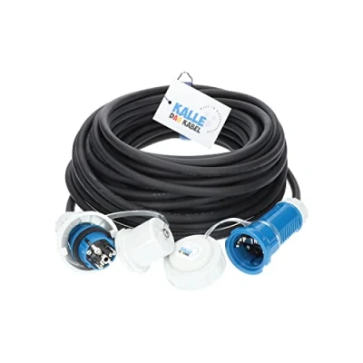 Abbildung von AQUASAFE Druckwasserdichte Gummiverlängerung IP68 H07RN F 3G 1,5mm² von KALLE DAS KABEL 25 Meter