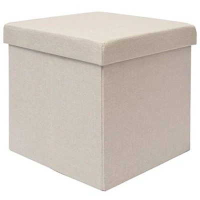Abbildung von DuneDesign Hocker Faltbarer Sitzhocker Fußhocker Polsterhocker 42l (1 St), Sitzwürfel Sitzkasten Box