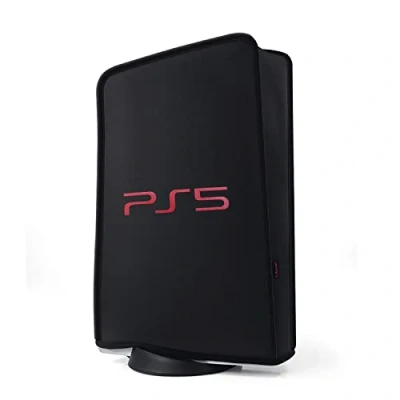 Abbildung von pS5 Staubschutz für Spielkonsole waschbar Zubehör Digital Edition &amp; Disc (schwarz)