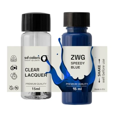 Abbildung von SD COLORS Speedy Blue ZWG Ausbesserungslack, 15 ML, Reparatur Pinsel, Farbcode (Farbe + Lack)