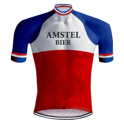 Abbildung von Retro Radtrikot Amstel Bier Rot/Blau REDTED