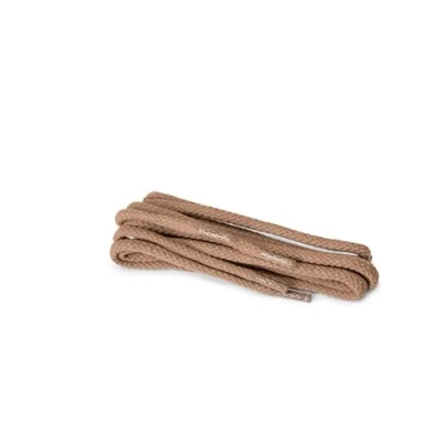 Abbildung von Kaps 1 Paar Hochwertige Runde Schnürsenkel, strapazierfähige Schuhbänder aus 100% Baumwolle (120 cm 6 bis 8 Ösen / 49 Cognac)