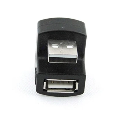 Abbildung von chenyang CY USB 2.0 Typ A Stecker auf Buchse Verlängerungsadapter Schwarz Rechts abgewinkelt 90 Grad 180