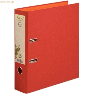 Abbildung von Exacompta 53985E Premium Recycling Ordner Prem&#039;Touch Forever. 8 cm breit DIN A4 Ringordner Aktenordner Briefordner Büroordner Plastikordner Schlitzordner rot