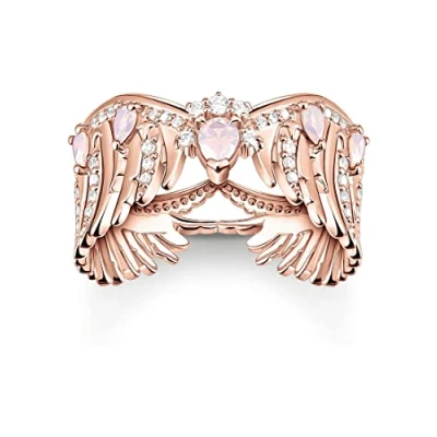 Abbildung von THOMAS SABO Silberring Phönix Flügel mit Rosa Steinen