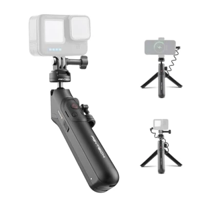 Abbildung von PGYTECH CapLock MantisPod Power, Batteriegriffhalterung für Gopro, 5000mAh Power Stick Gopro 13/12/11/10, Lade Selfie Vlog Anbaustativ Monopod mit Action Kamera und 1/4&quot; Adapter