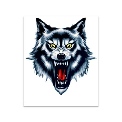 Abbildung von 4R Quattroerre.it 6113 Sticker Aufkleber Wolf, 10 x 12 cm