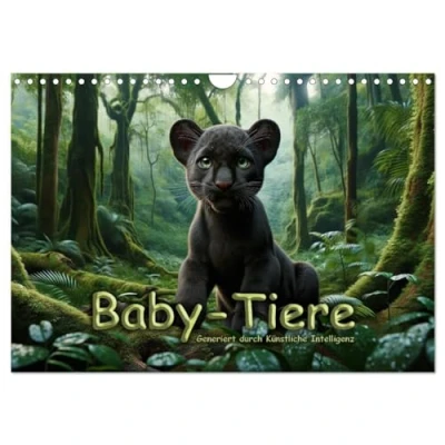 Abbildung von Baby Tiere (Wandkalender 2025 DIN A4 quer), CALVENDO Monatskalender