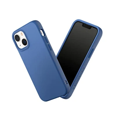 Abbildung von RhinoShield Case kompatibel mit [iPhone 13 Mini] SolidSuit Stoßdämpfende &amp; schlanke Schutzhülle Premium Finish 3.5 Meter Fallschutz Austauschbare Kamera Ringe Kobaltblau