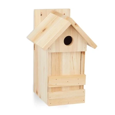 Abbildung von relaxdays Nistkasten aus Holz mit Spitzdach