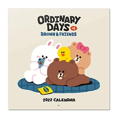 Abbildung von Grupo Erik Line Friends Kalender 2022 Wandkalender Groß für 12 Monate mit Geschenk Poster