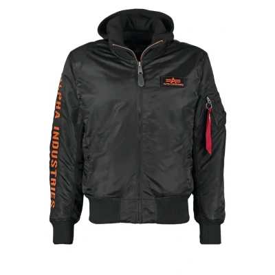 Abbildung von Alpha Industries MA1DTECSE Übergangsjacke, Herren, Größe: Small, Black/orange