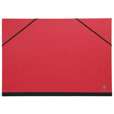 Abbildung von Clairefontaine 144805C Zeichenmappe Maya mit Gummizugverschluß, praktisch und robust, 28 x 38cm, 1 Stück, Rot