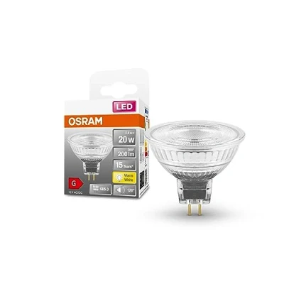 Abbildung von OSRAM LED SPOT MR16 GL 20 Niedervolt Reflektorlampe, Retrofit Sockel GU5; 3, 2,6W, 200lm, 2700K, warmweißes Licht, sehr geringer Energieverbrauch, lange Lebensdauer, keine Aufwärmzeit