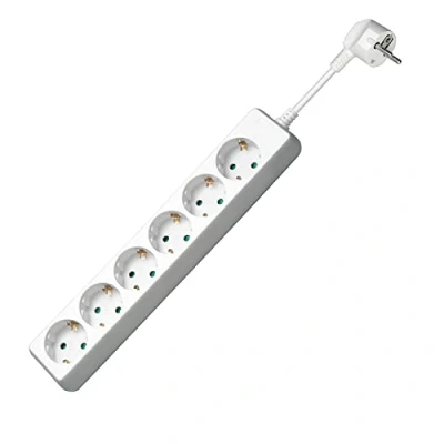 Abbildung von Goobay 51296 Steckdosenleiste / Mehrfachsteckdosenleiste mit 6 Steckdosen Schutzkontaktsteckdosen Berührungsschutz 3500 W 16 A 230 V Kabellänge 1,5m