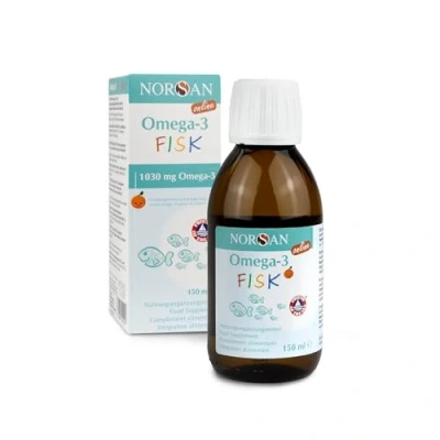 Abbildung von NORSAN Omega 3 FISK Fischöl hochdosiert 150 ml/Omega für Kinder 1.030 mg pro Portion/Omega Öl mit EPA &amp; DHA