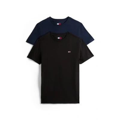 Abbildung von Tommy Jeans 2 PACK Tshirt basic, Herren, Größe: 58, Black dark night navy
