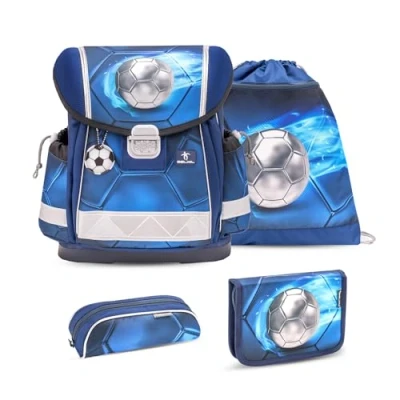 Abbildung von Belmil Classy Schulranzen Set 4 teilig Football mit Brustgurt