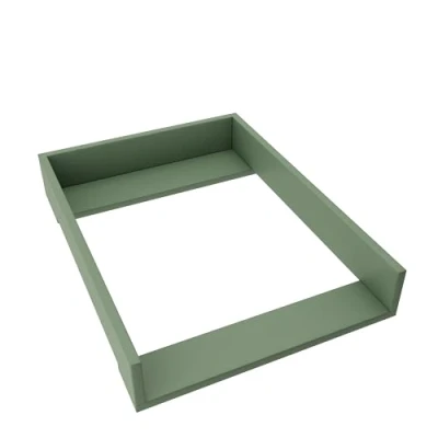 Abbildung von regalik Wickelaufsatz für Kullen von IKEA, Wickeltischaufsatz 40 cm Kommoden, Abnehmbar Wickelkommode aufsatz, Gerade Frontplatten, Grün, 1 mm ABS Material, 72cm x 54cm
