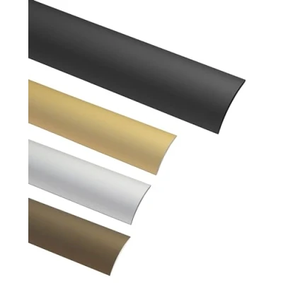 Abbildung von Gedotec Übergangsprofil Laminat Vinyl Übergangs Schiene selbstklebend Bodenprofil gewölbt MADE IN GERMANY Alu Schwarz eloxiert Profil 30 x 2000 mm 1 Stück Ausgleichsprofil Aluminium