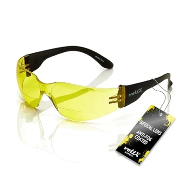 Abbildung von voltX ‘GRAFTER’ BIFOKALE (GELB +2.0 Dioptrie) Leichtgewichts Industrie Lesen Schutzbrille, Anti Fog UV400 Linse/Sportbrille für Radler Safety Reading Glasses