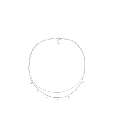 Abbildung von Elli Halskette Damen Layer Plättchen Anhänger Gehämmert Trend Blogger in 925 Sterling Silber