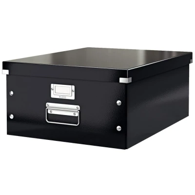 Abbildung von LEITZ Aufbewahrungsbox Click &amp; Store, mit Metall Etikettenhalter