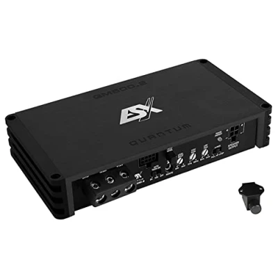 Abbildung von ESX QM500.2 2 Kanal Class D Mini Digital Verstärker 500 Watt RMS Ausgangsleistung in schwarz