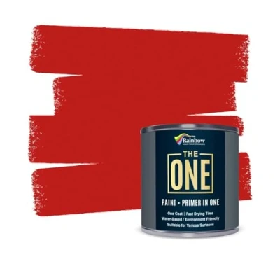 Abbildung von The One Paint Farbe für mehrere Oberflächen, 250 ml, Satin Finish, rot