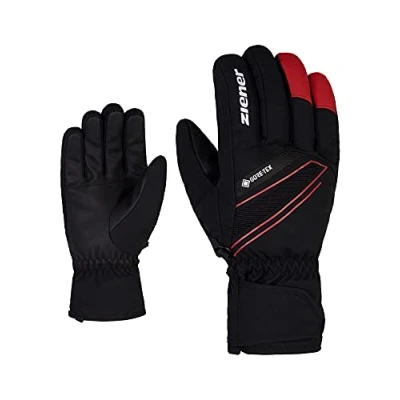 Abbildung von Ziener Herren Gunar Ski Handschuhe/Wintersport wasserdicht atmungsaktiv warm Gore Tex, black.red, 10,5