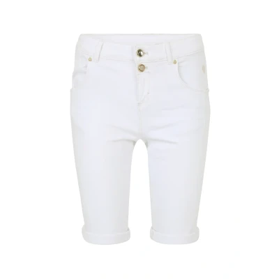 Abbildung von Cartoon MIT Stickerei Jeans Shorts, Damen, Größe: 34, Weiß
