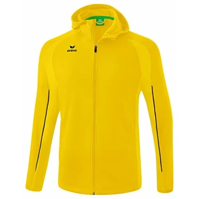 Abbildung von Erima Unisex Kinder Liga Star Trainingsjacke mit Kapuze, gelb/schwarz, 140